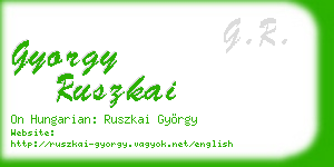 gyorgy ruszkai business card