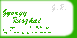 gyorgy ruszkai business card